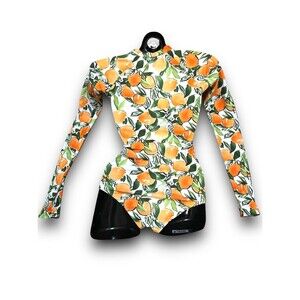 LafyKoly Women's Floral Long Sleeve One Piece Swimsuit - Med